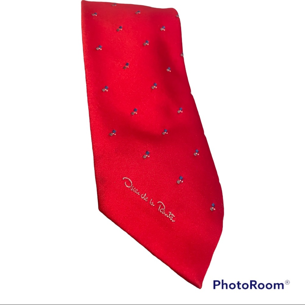 Oscar de la Renta skinny Red Tie